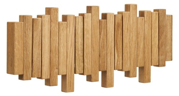 Nástěnný věšák z dubového dřeva v přírodní barvě 3 cm Caltra – House Nordic