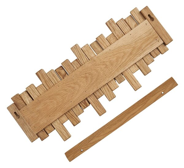 Nástěnný věšák z dubového dřeva v přírodní barvě 3 cm Caltra – House Nordic