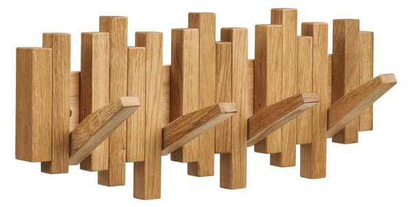 Nástěnný věšák z dubového dřeva v přírodní barvě 3 cm Caltra – House Nordic