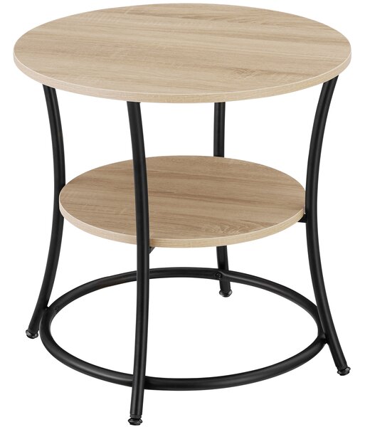 Tectake 404446 odkládací stolek saint louis 55x56cm - industrial světlé dřevo