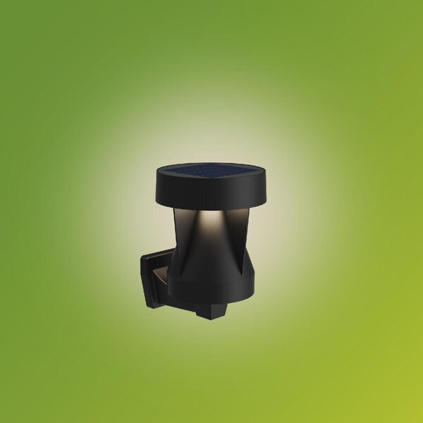 Philips Avery venkovní solární nástěnné LED svítidlo 1,8W 200lm 2700K IP44, černé