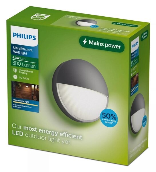 Philips Capricorn nástěnné svítidlo 4,3W 2700K antracit