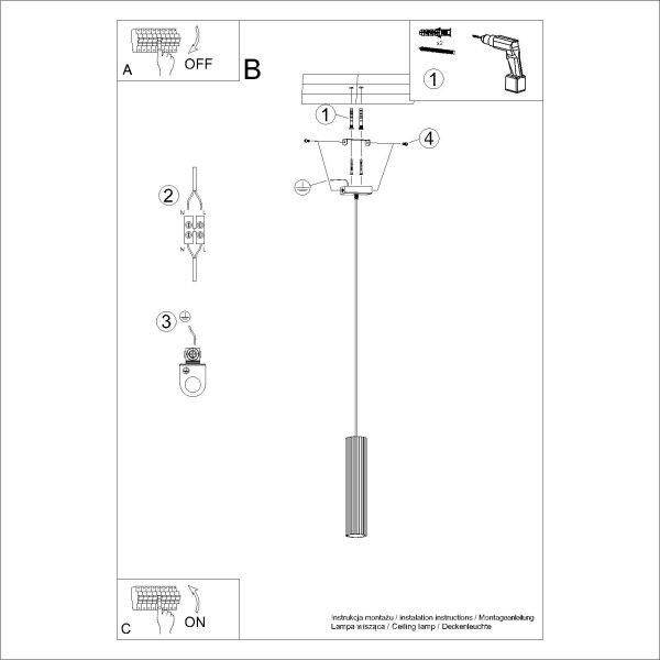 Brilagi - LED Lustr na lanku CRESTO 1xGU10/10W/230V černá