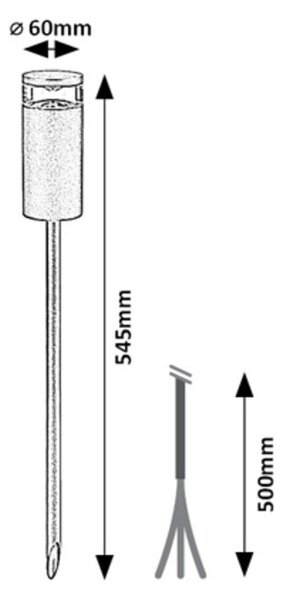 Rabalux Tornio zemní svítidlo 1x10 W šedá 77071