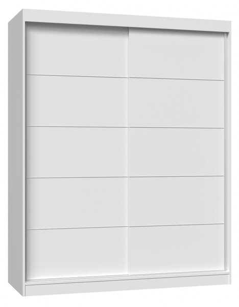 Šatní skříň 160 cm s posuvnými dveřmi RANNO 5 - bílá