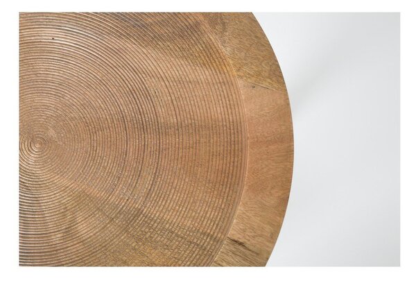Odkládací stolek z mangového dřeva Zuiver Dendron, ⌀ 43 cm