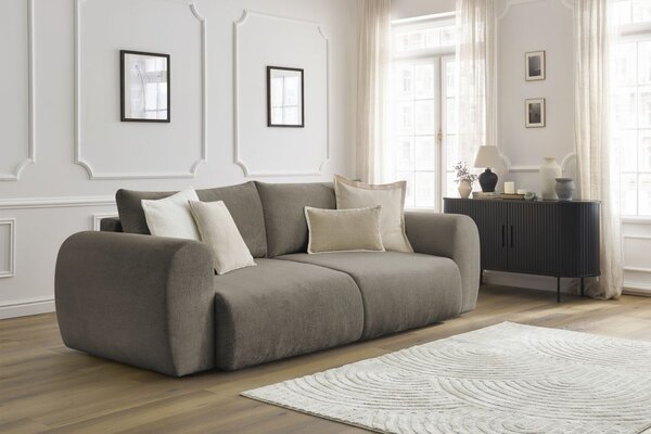 -25 % Dny MOMENTI– Bobochic Paris Hnědá rozkládací pohovka Lucien 257 cm