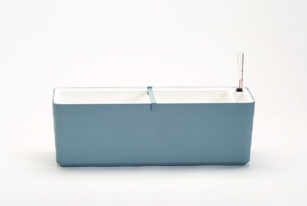 Plastia Samozavlažovací truhlík Berberis 60 cm šedomodrá/bílá