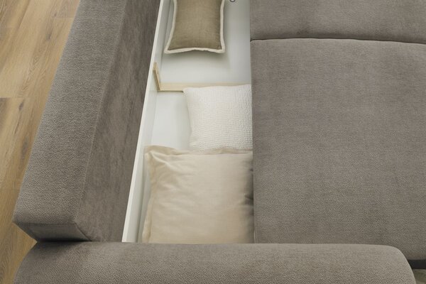 -25 % Dny MOMENTI– Bobochic Paris Hnědá rozkládací pohovka Lucien 257 cm