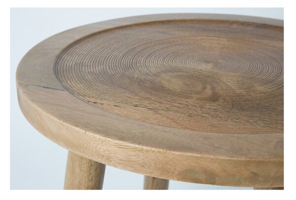 Odkládací stolek z mangového dřeva Zuiver Dendron, ⌀ 43 cm