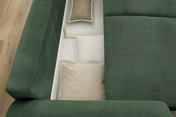 -25 % Dny MOMENTI– Bobochic Paris Zelená rozkládací pohovka Lucien 257 cm