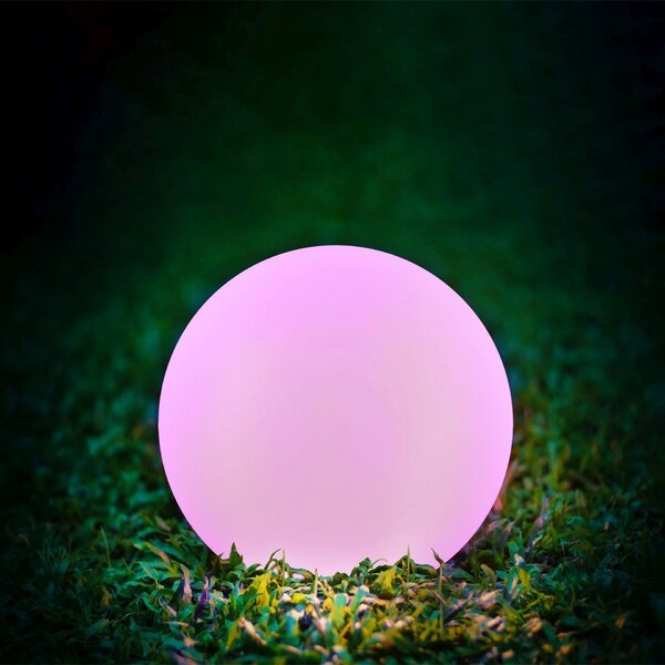 Goldlux Kula Led solární stojací lampa 1x W bílá 325365