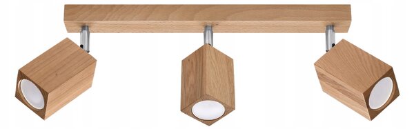 Stropní Svítidlo čtvercový SOLLUX LIGHTING 45 x 20 cm hnědý