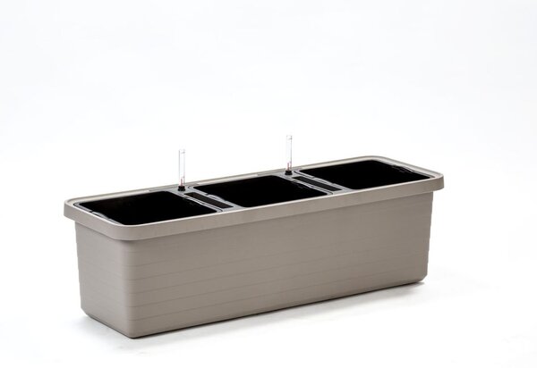 Plastia Samozavlažovací velkoobjemový truhlík Berberis Trio taupe