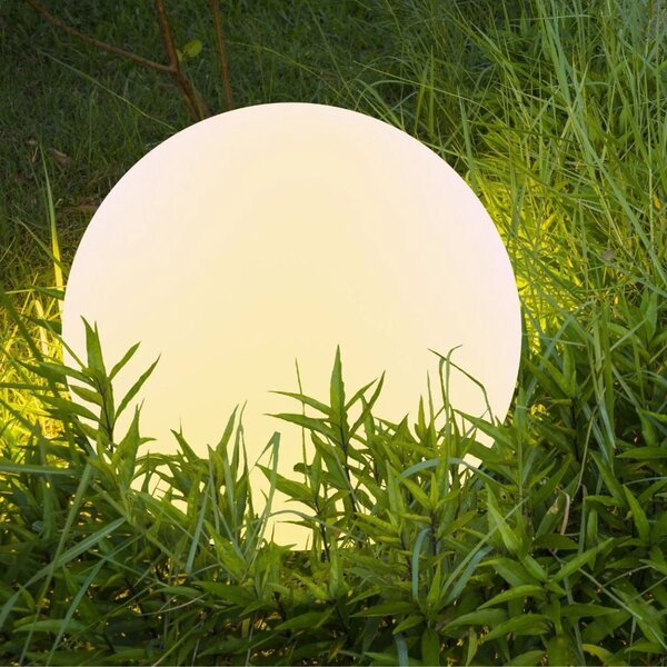 Goldlux Kula Led solární stojací lampa 1x W bílá 325365
