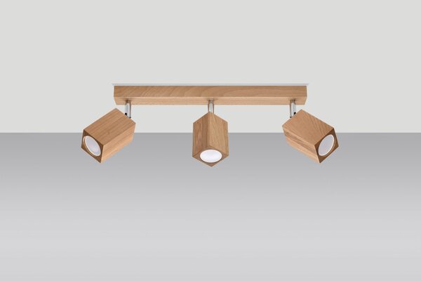 Stropní Svítidlo čtvercový SOLLUX LIGHTING 45 x 20 cm hnědý