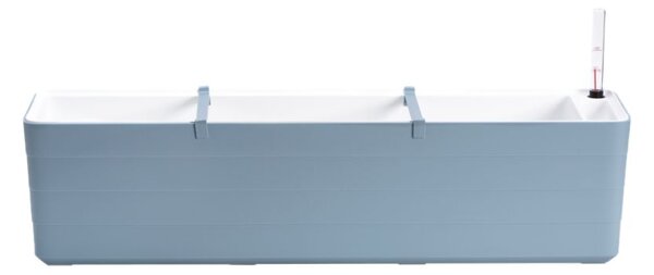 Plastia Samozavlažovací truhlík Berberis 80 cm šedomodrá/bílá
