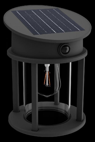 Philips Geri UltraEfficient solární LED svítidlo se senzorem 3,2W 500lm 2700K IP44 kulaté, antracit