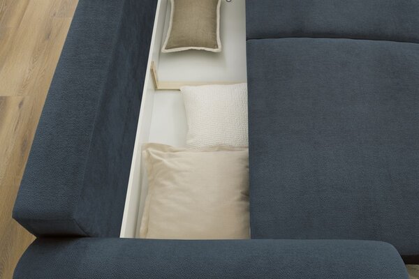 -25 % Dny MOMENTI– Bobochic Paris Tmavě modrá rozkládací pohovka Lucien 257 cm