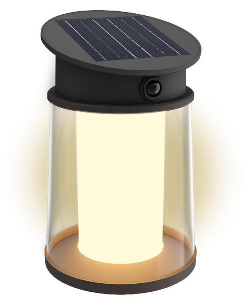 Philips Juda UltraEfficient solární LED svítidlo se senzorem 3,2W 500lm 2700K IP44 kulaté, černé