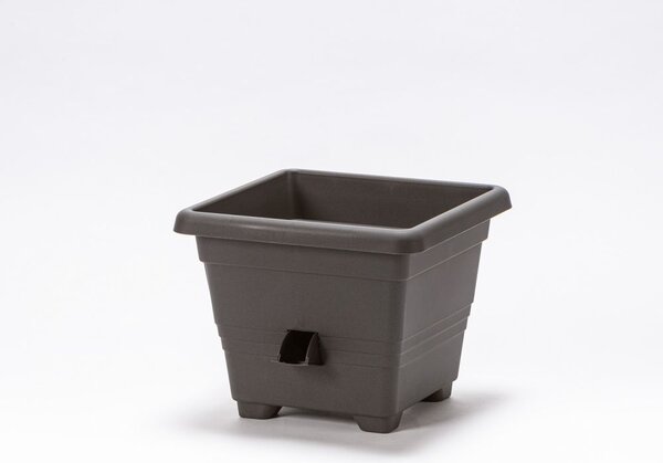 Plastia Samozavlažovací květináč Bergamot 25x25 antracit