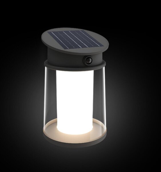 Philips Juda UltraEfficient solární LED svítidlo se senzorem 3,2W 500lm 4000K IP44 kulaté, černé