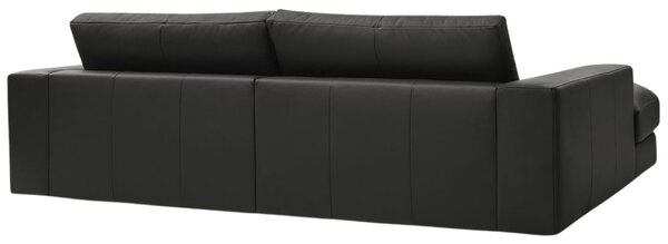 -25 % Dny MOMENTI– Bobochic Paris Černá kožená rohová pohovka Leonard 274 cm, levá