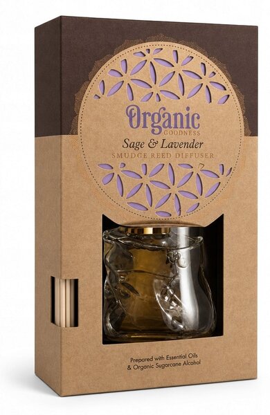 Tyčinkový difuzér Organic Goodness - Sage & Lavender 150 ml