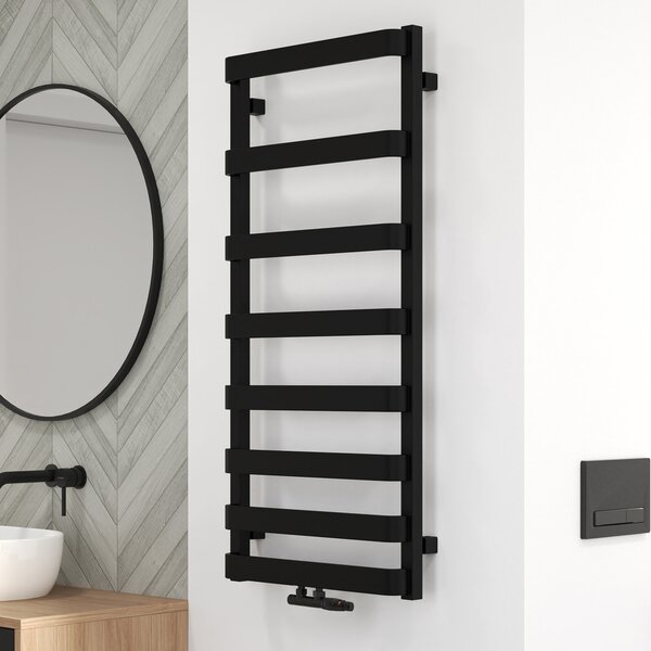 Oltens Varme koupelnový radiátor žebříkový 108.5x50 cm černá mat 55001300