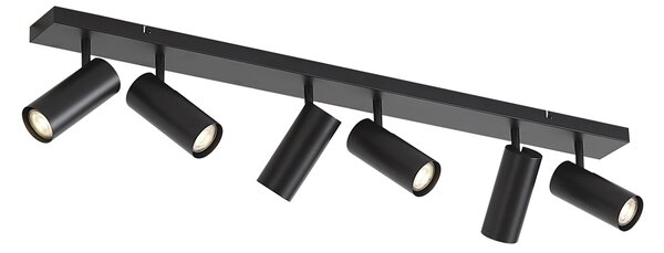 Moderní stropní svítidlo černé 102cm 6-světel nastavitelné - Renna