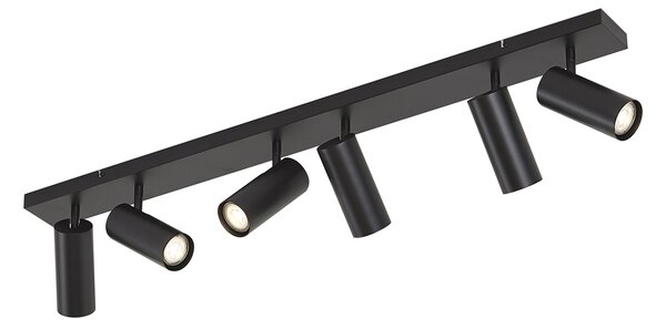 Moderní stropní svítidlo černé 102cm 6-světel nastavitelné - Renna