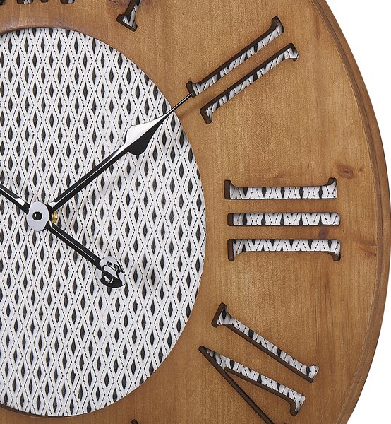 Nástěnné hodiny CUILCO 60 cm Borovicové dřevo Hnědá
