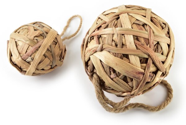 Mondex Dekorativní závěsná koule AMPARO 18 cm vodní hyacint natural