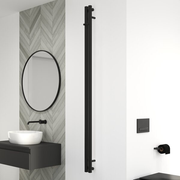 Oltens Stang koupelnový radiátor designově 180x9.5 cm černá mat 55010300