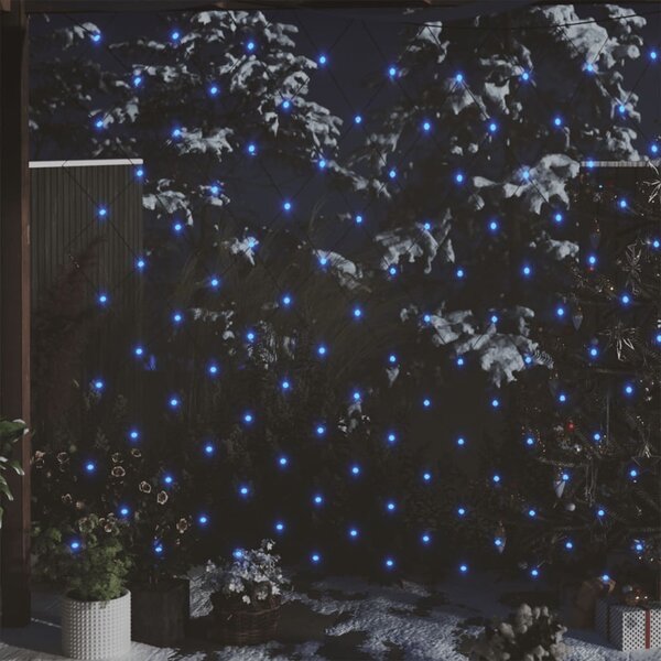 Vánoční světlená síť modrá 3 x 2 m 204 LED vnitřní i venkovní