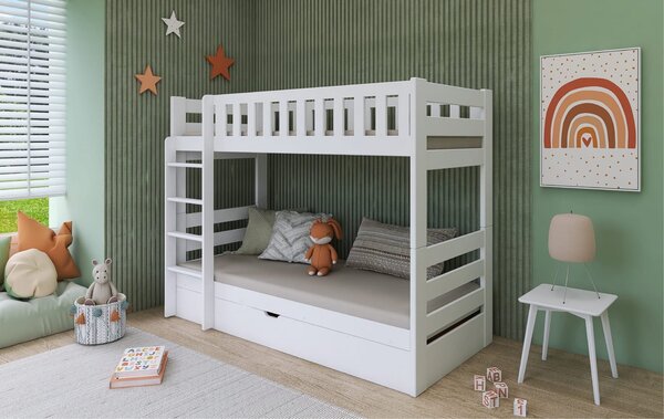 - Dětská patrová postel ALLA - 80x200, bílá