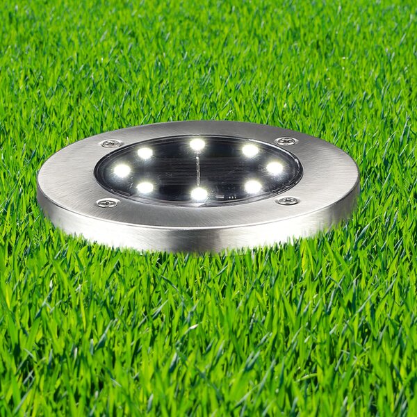 Goldlux Solly solární stojací lampa 1x W stříbrná 330246