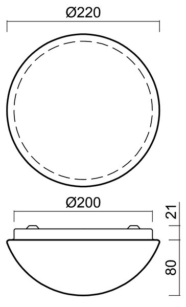 OS TIT56053 TITAN 1A stropní/nástěnné plastové svítidlo bílá IP54 25W E27 - OSMONT