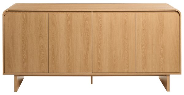 Komoda se 4 dvířky DELORAINE Světle hnědá