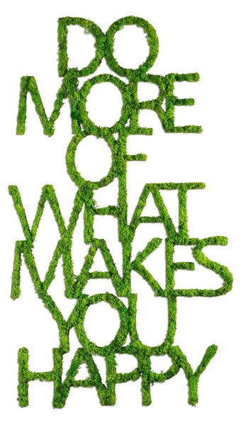 Wallity Nástěnná MDF dekorace Do More Of What Makes You Happy zelená