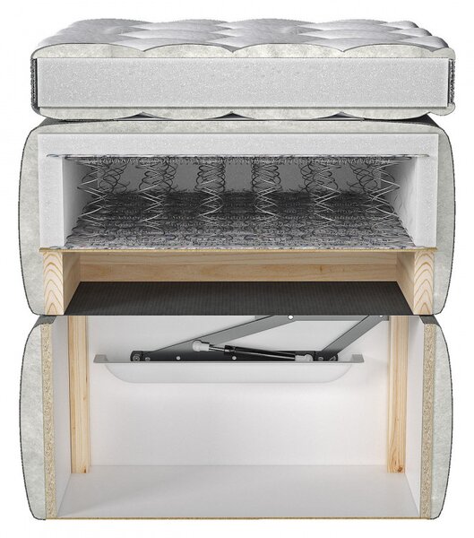 Boxspringová postel 160x200 CAMRIN - zelená + topper ZDARMA