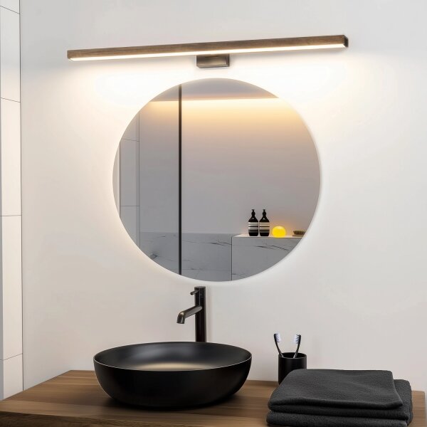 Brilagi-LED Koupelnové osvětlení zrcadla WOODY MIRROR LED/15W/230V IP44 dub/čern