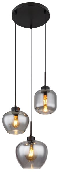 Globo 15549-3SH - Lustr na lanku MATT 3xE27/40W/230V černá