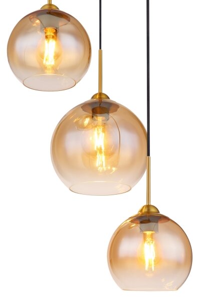 Globo 15788-3H - Lustr na lanku JAMESSA 3xE27/60W/230V mosaz