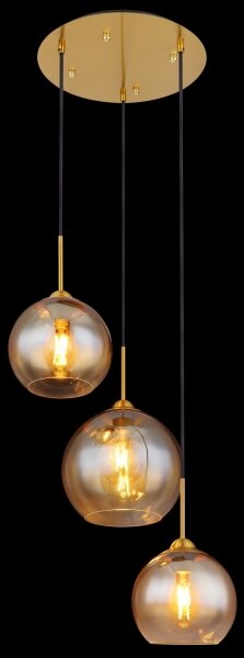 Globo 15788-3H - Lustr na lanku JAMESSA 3xE27/60W/230V mosaz