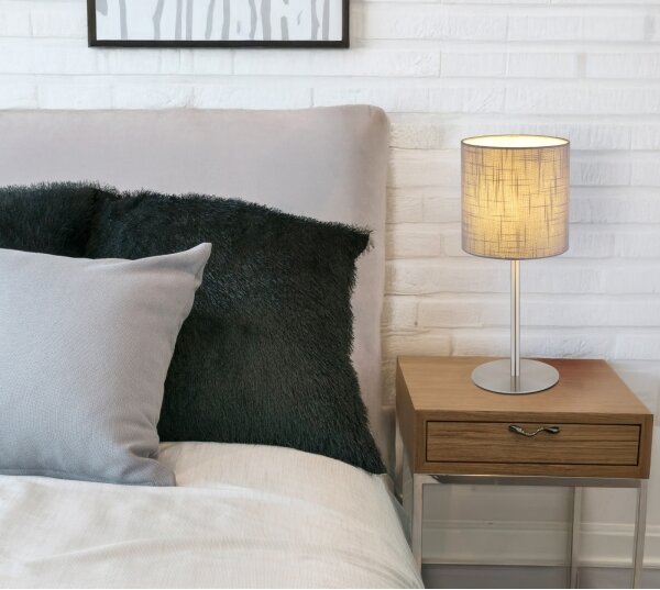 Globo 21440G - Stolní lampa BENSON 1xE27/40W/230V šedá
