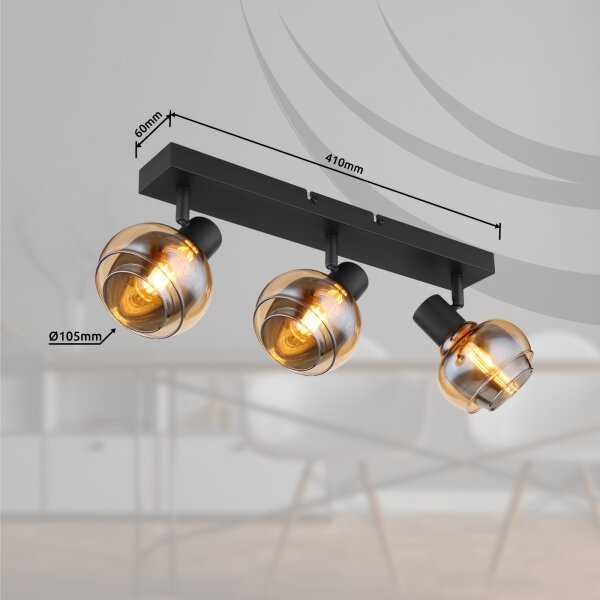 Globo 54309-3B - Bodové svítidlo TOKKI 3xE14/40W/230V černá