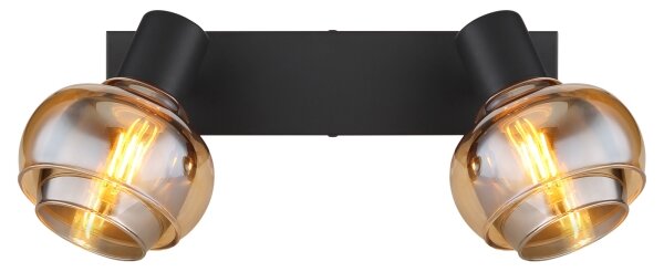 Globo 54309-2B - Bodové svítidlo TOKKI 2xE14/40W/230V černá