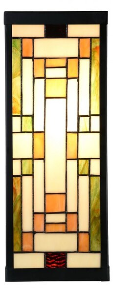 Nástěnná lampa tiffany Yves II - 14*16*40 cm E27/max 1*100W - Clayre & Eef