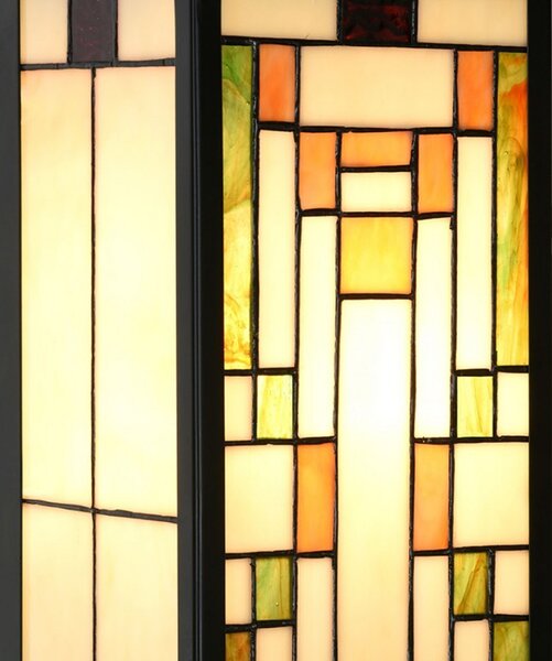 Nástěnná lampa tiffany Yves II - 14*16*40 cm E27/max 1*100W - Clayre & Eef